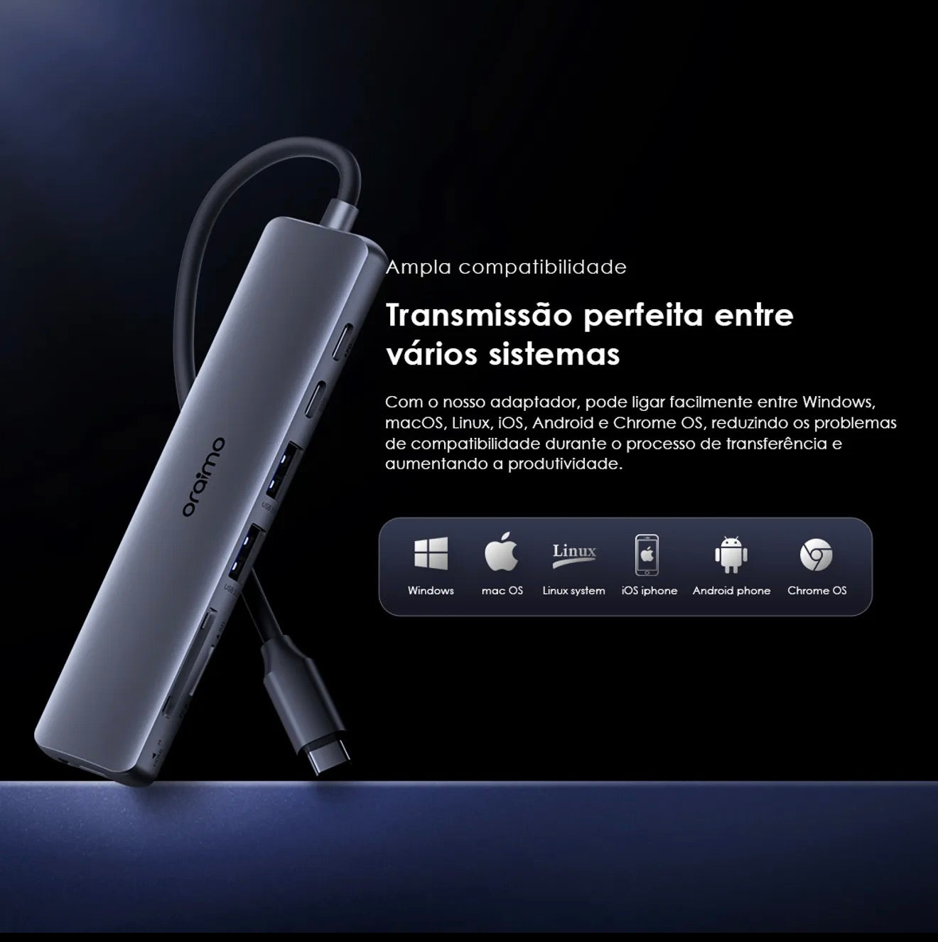 Adaptador Multifuncional 7 em 1 tipo C