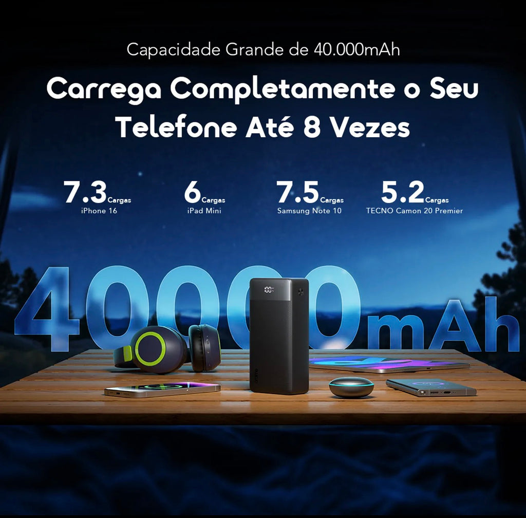 Oraimo Caixa de Energia 40.000mAh 22.5w (Acumulador)